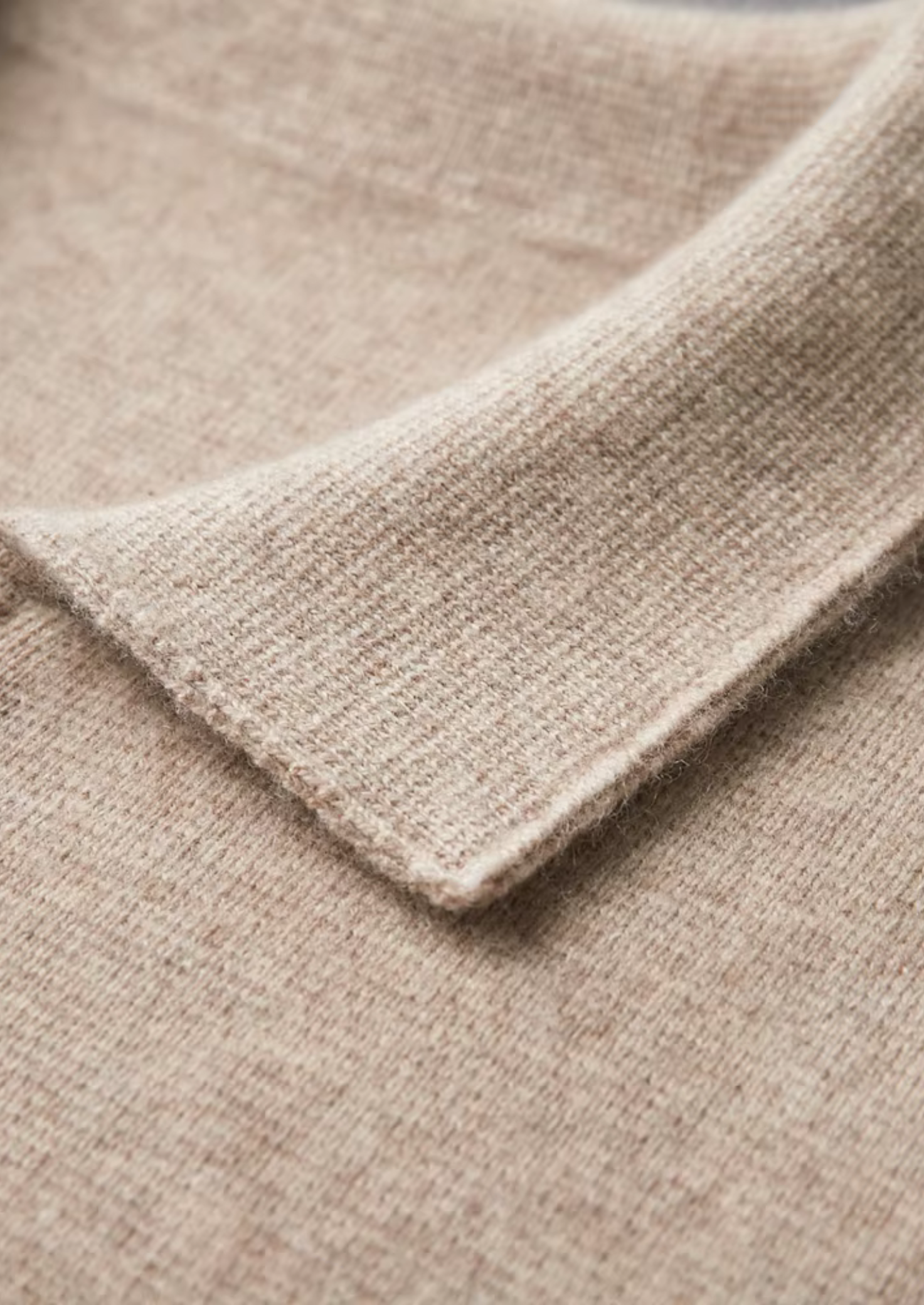 Extra-Fine Merino Wool Zipped Polo Knit Jacket