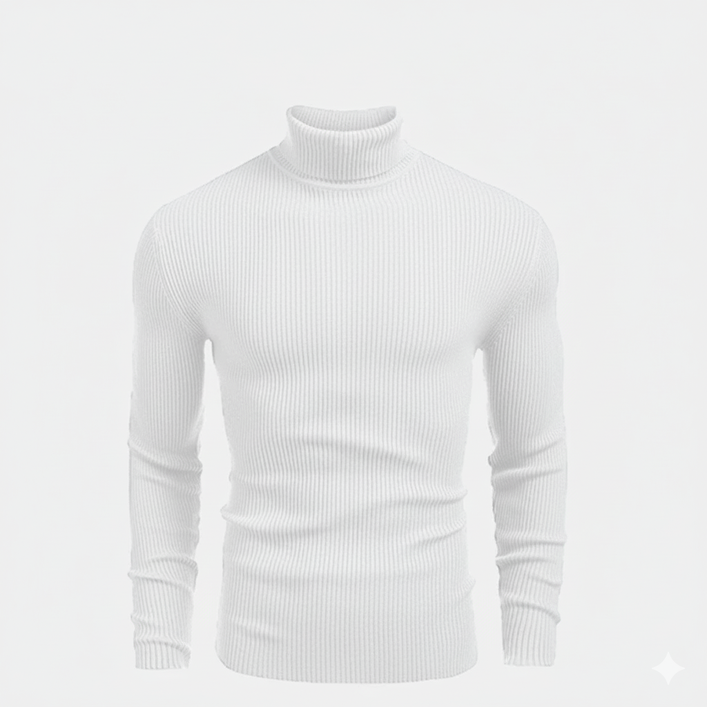 Ribbed Turtleneck Sweater 