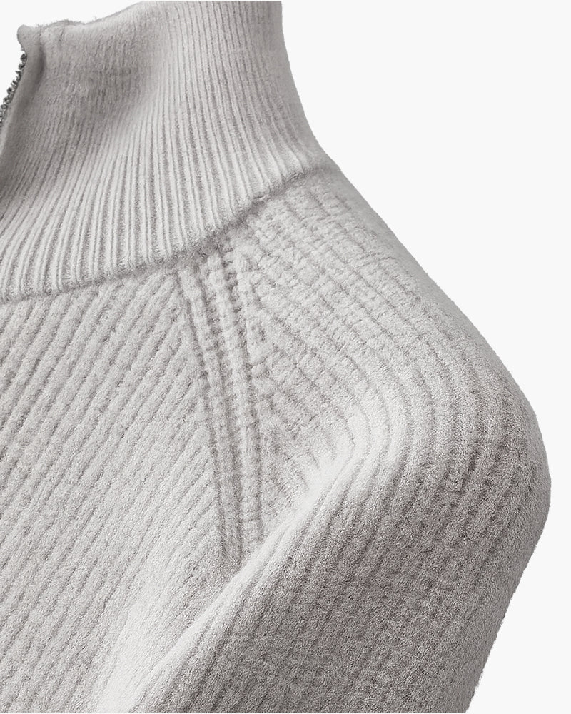 AMALFI Wool Gilet with Full-Length Zipper